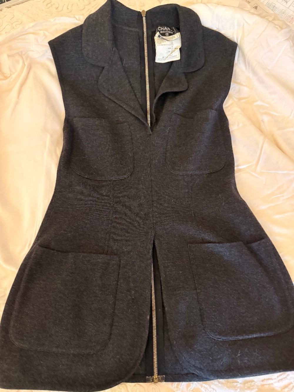 A Collectors Item: vintage Chanel Boutique wool tunic by Karl Lagerfeld